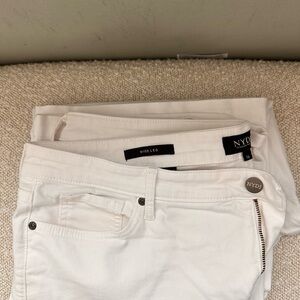 NYDJ Women's White Wide Leg Jeans Size 16